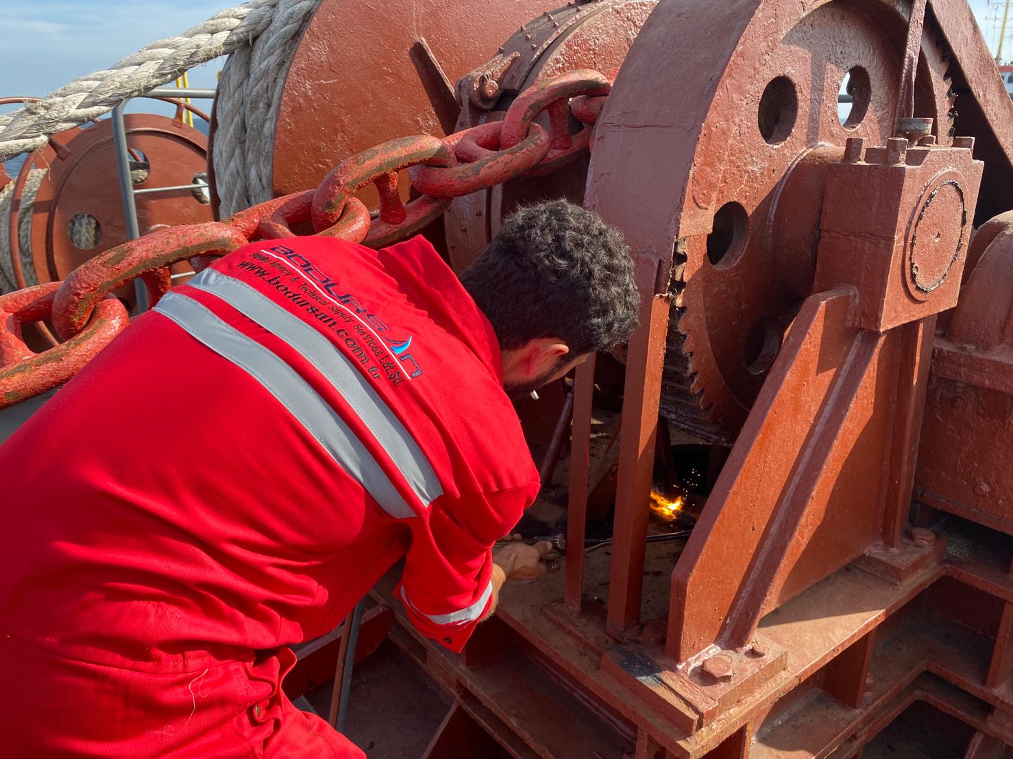 Windlass repair and maintenance of MV DENIZ Ship was carried out in Istanbul ZeyPort